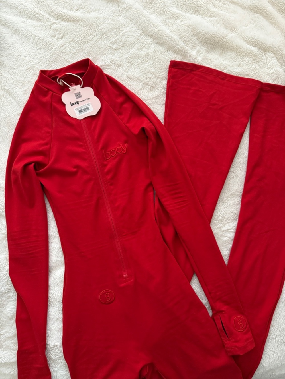 BODY BY RAVEN BASICS JUMPSUIT KISS ME RED